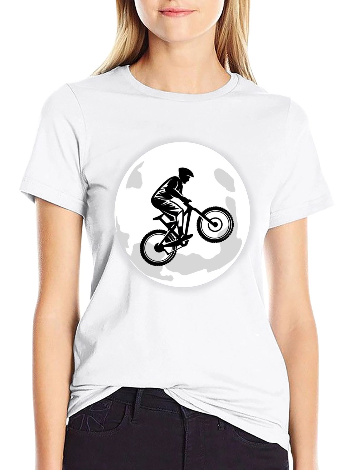 Mountain Bike Moon Graphic T-Shirt