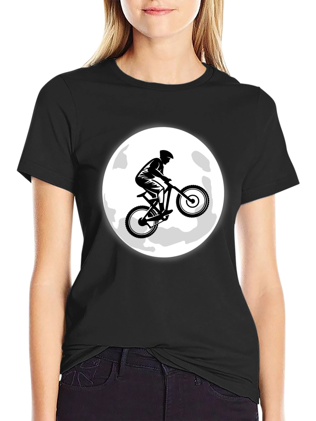 Mountain Bike Moon Graphic T-Shirt