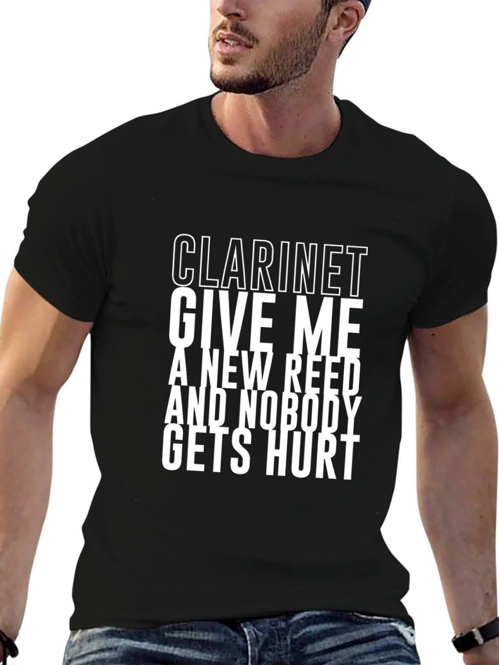 Clarinet Give Me A New Reed Graphic T-Shirt