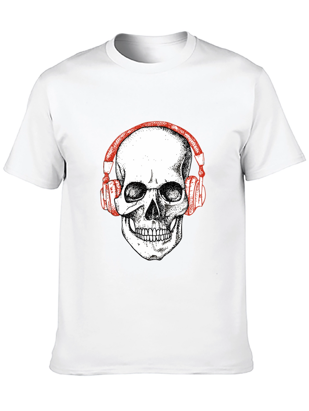 Skull Headphones Graphic Tee - Black