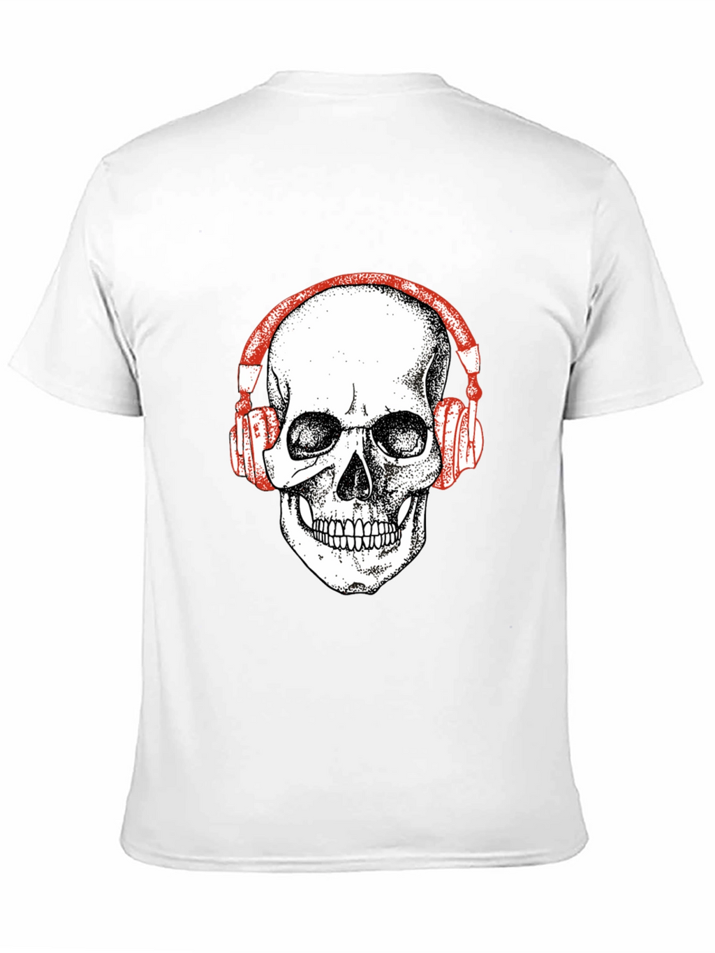 Skull Headphones Graphic Tee - Black