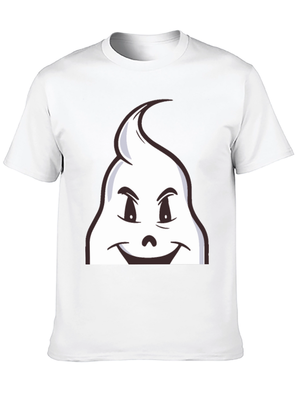 Fun Cartoon Ghost Graphic Black T-Shirt
