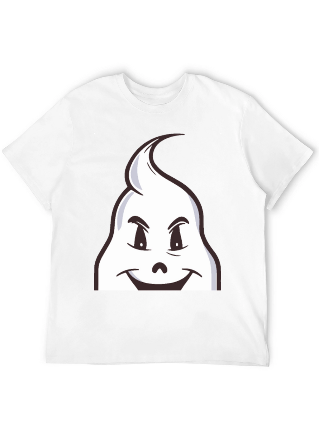 Fun Cartoon Ghost Graphic Black T-Shirt