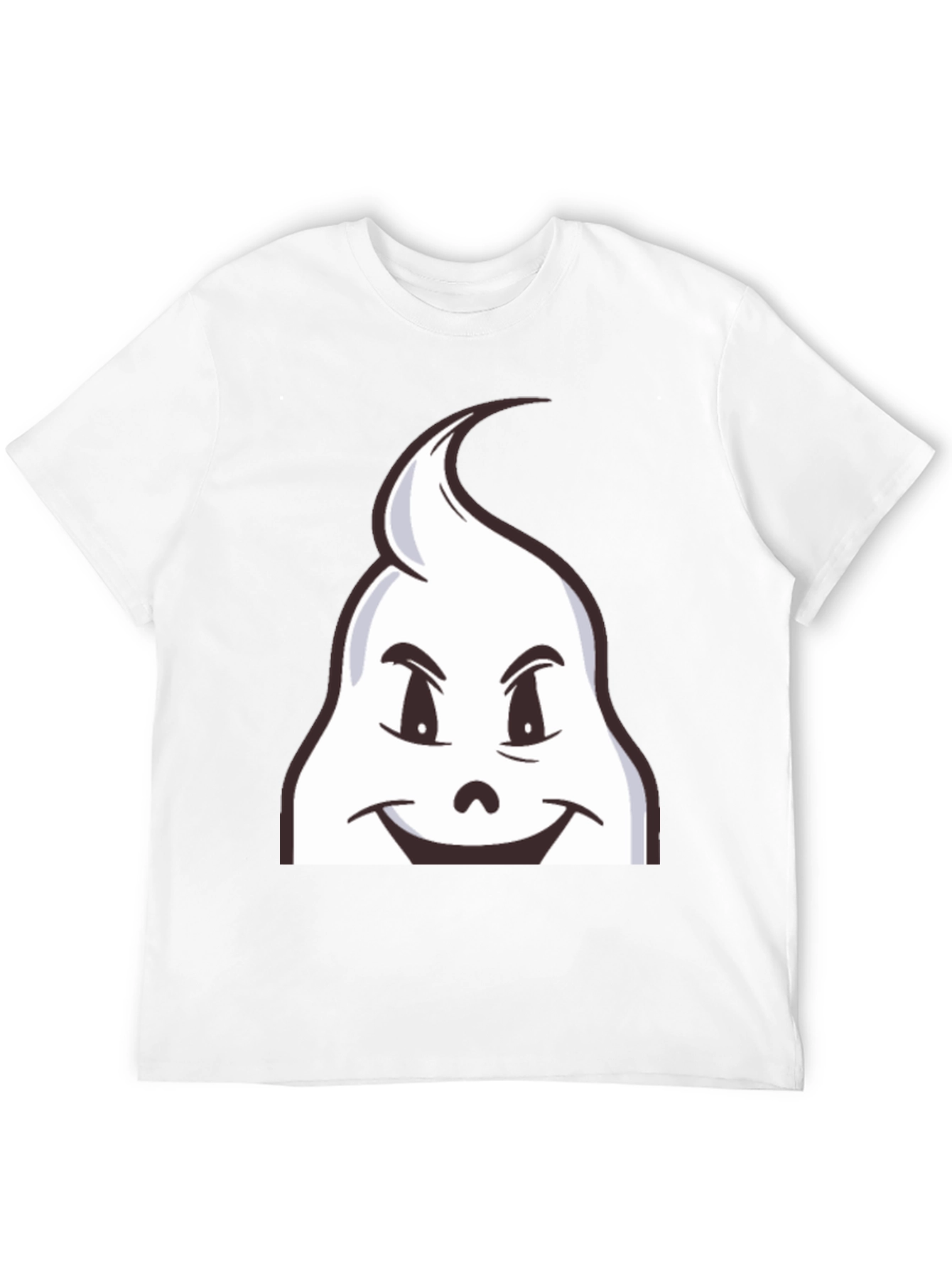 Fun Cartoon Ghost Graphic Black T-Shirt