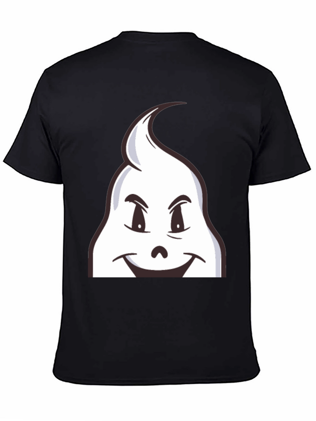 Fun Cartoon Ghost Graphic Black T-Shirt