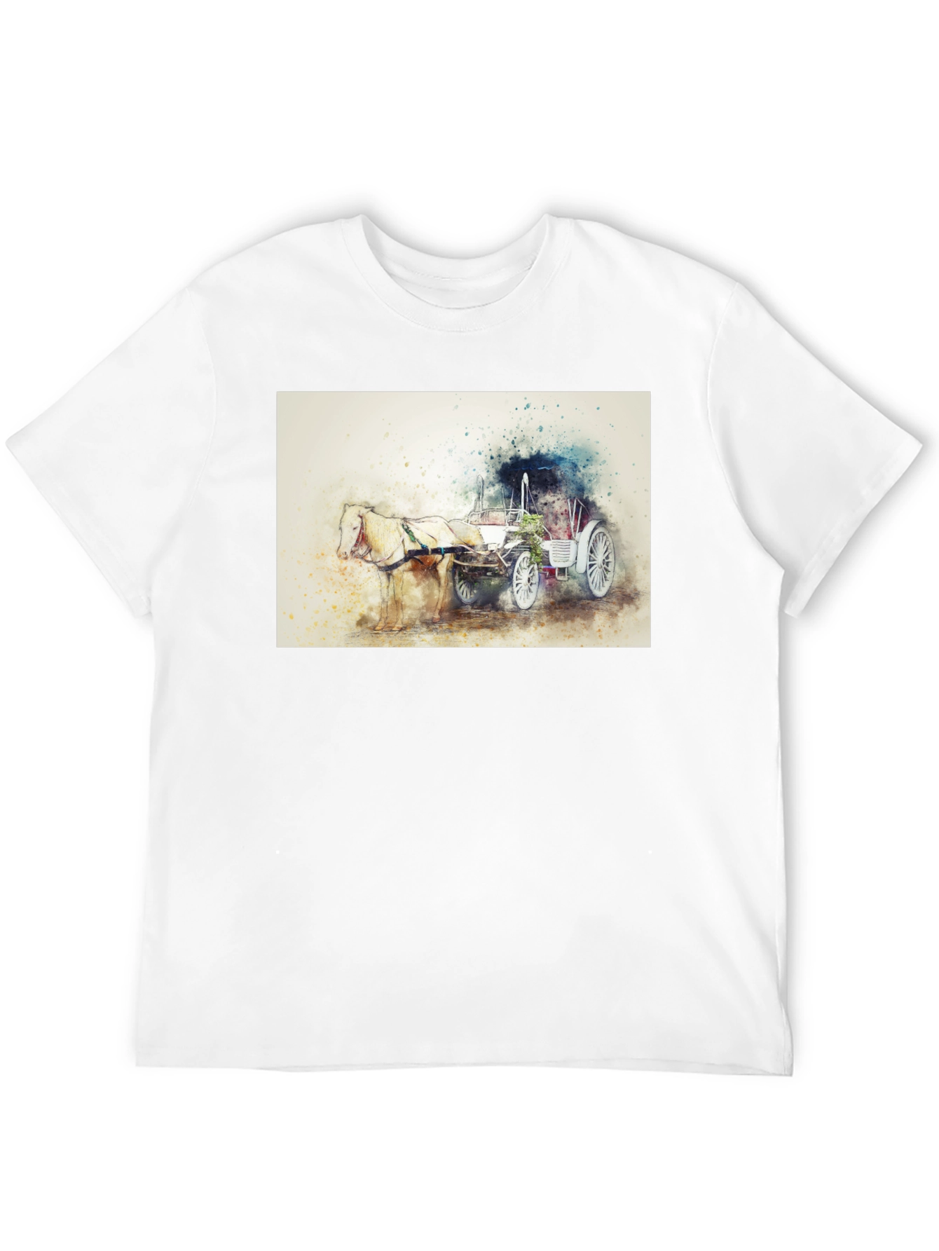 Horse & Carriage T-Shirt - Artistic Design