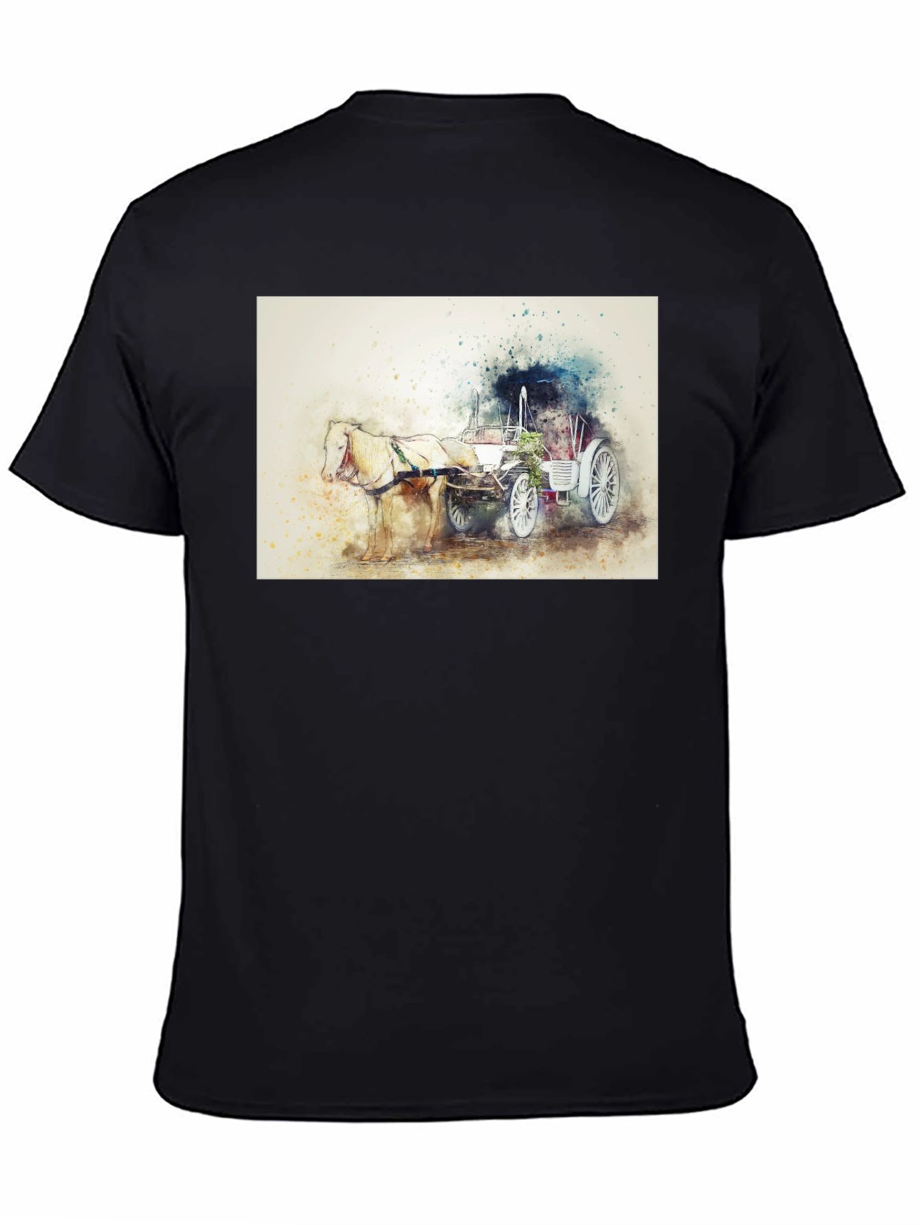 Horse & Carriage T-Shirt - Artistic Design