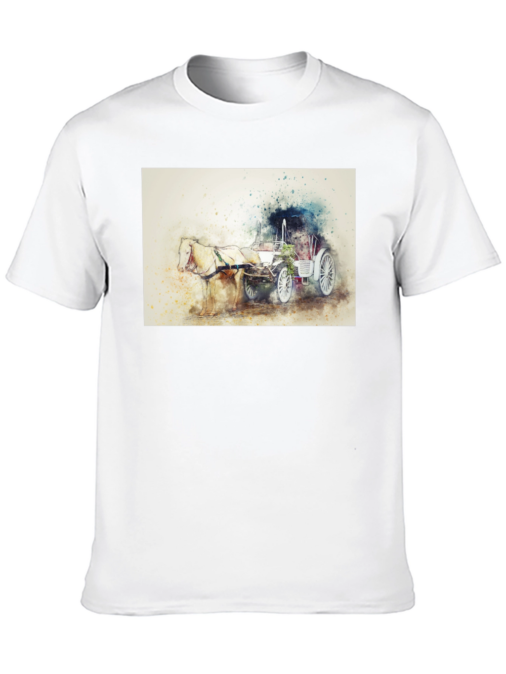 Horse & Carriage T-Shirt - Artistic Design