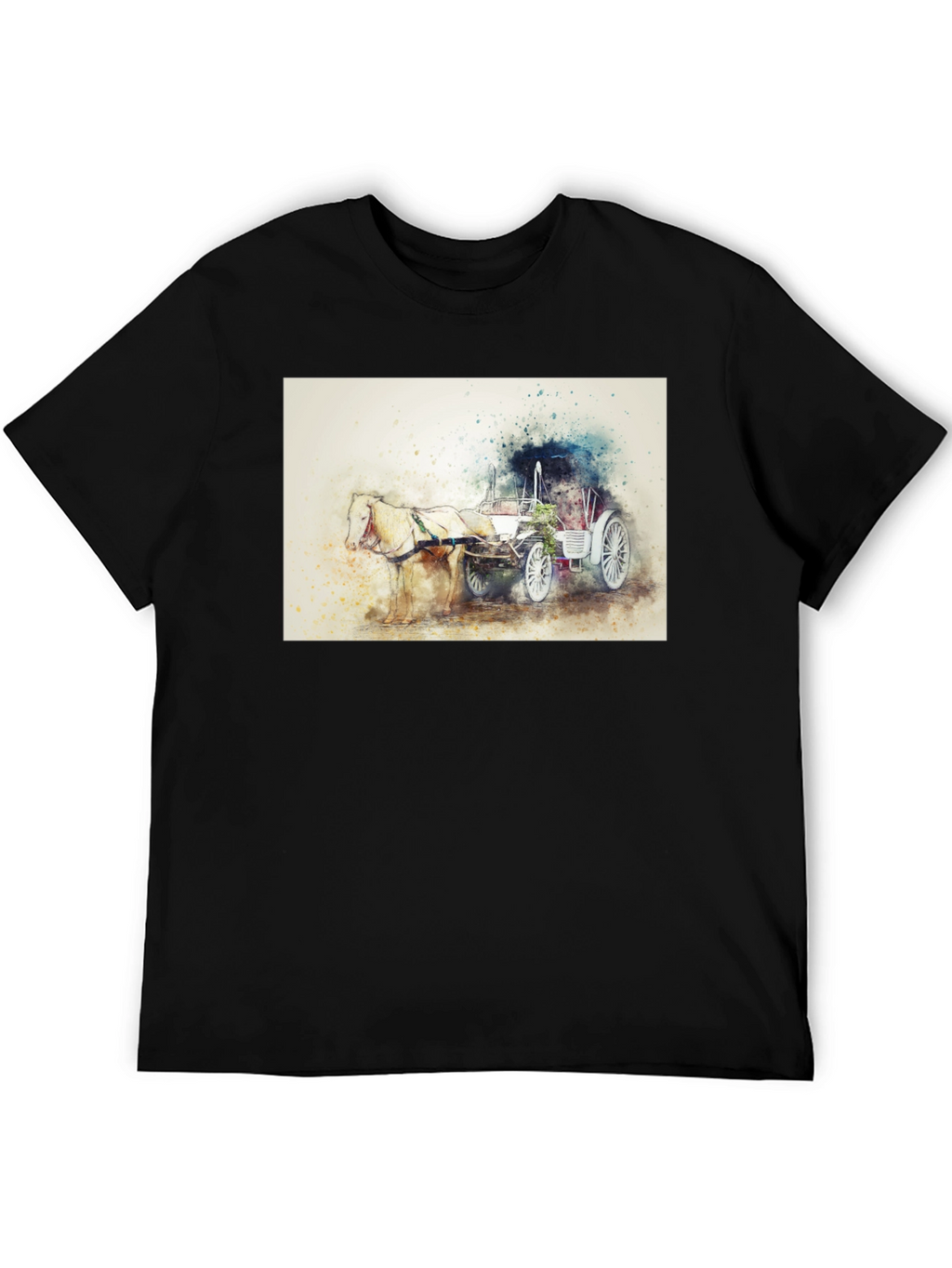 Horse & Carriage T-Shirt - Artistic Design