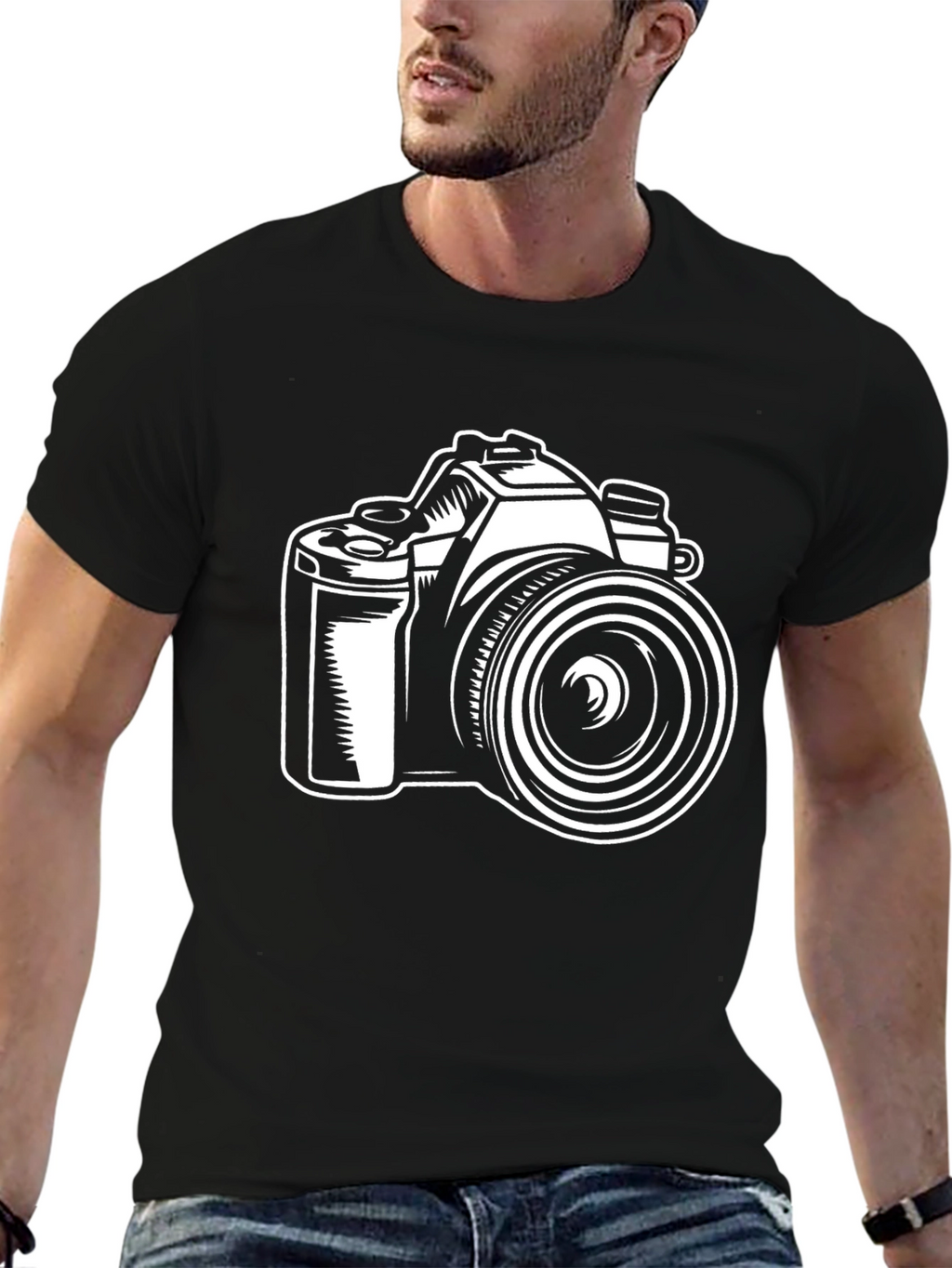 Camera Graphic Black T-Shirt