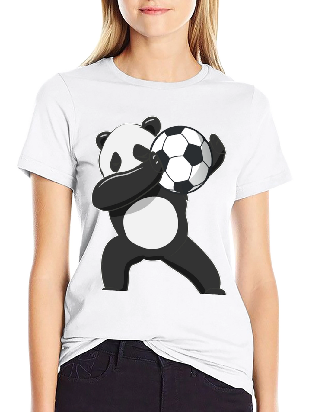 Panda Dabbing Soccer Ball T-Shirt