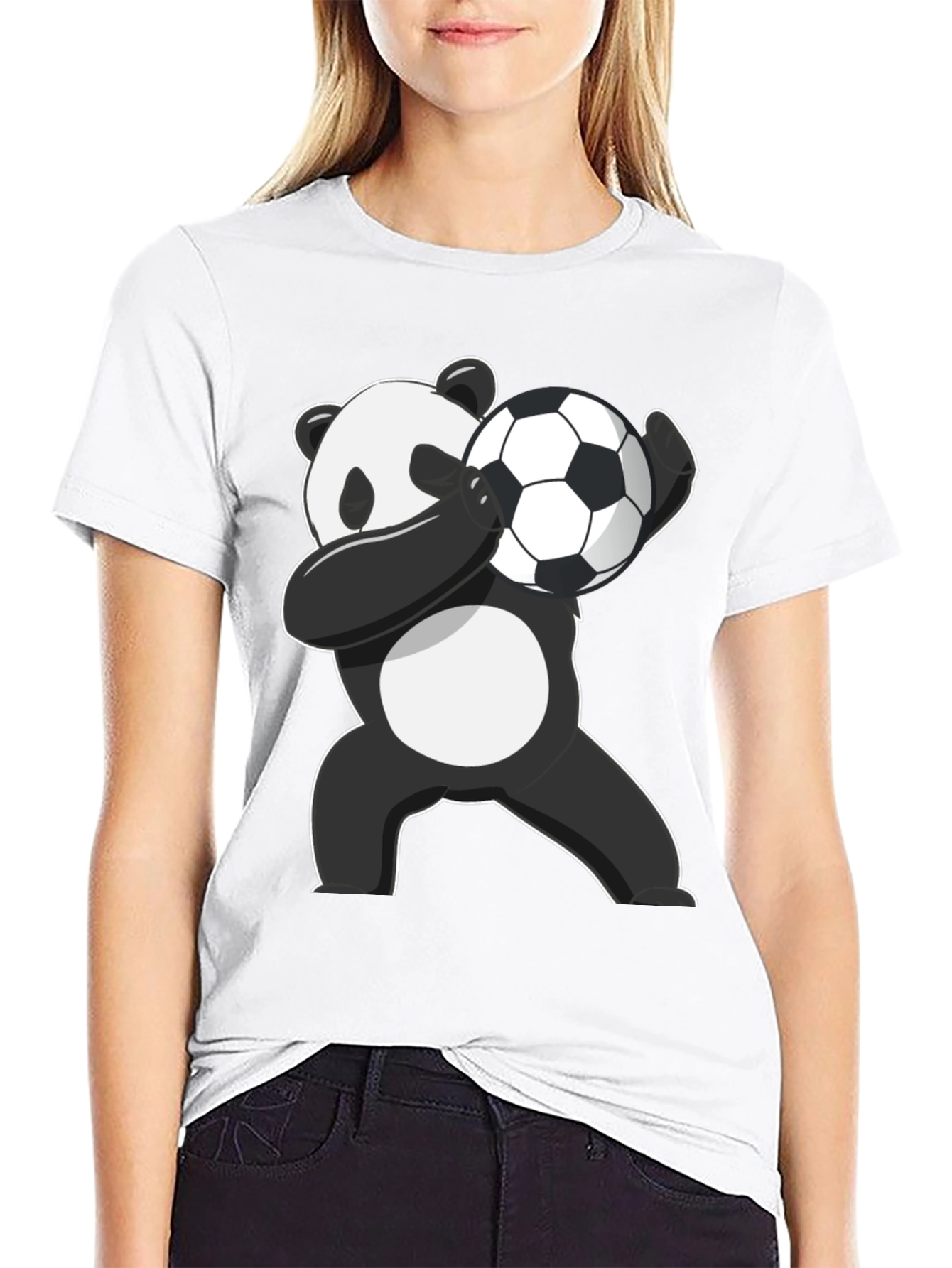 Panda Dabbing Soccer Ball T-Shirt
