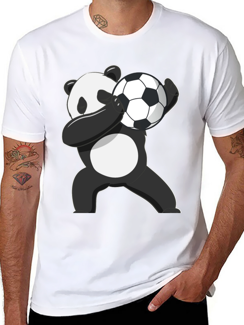 Panda Dabbing Soccer Ball T-Shirt