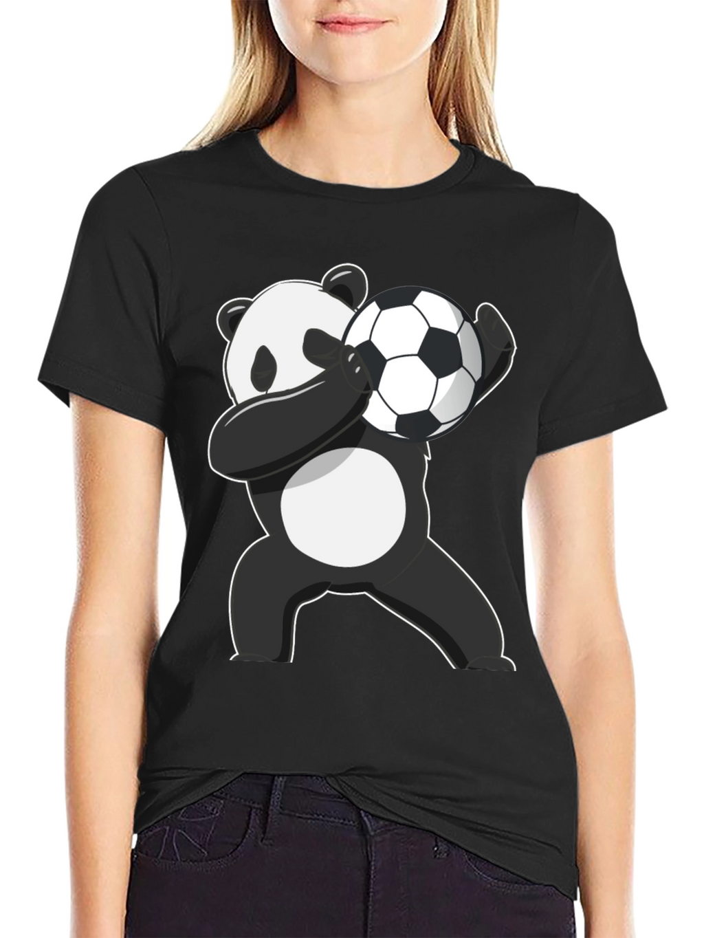 Panda Dabbing Soccer Ball T-Shirt