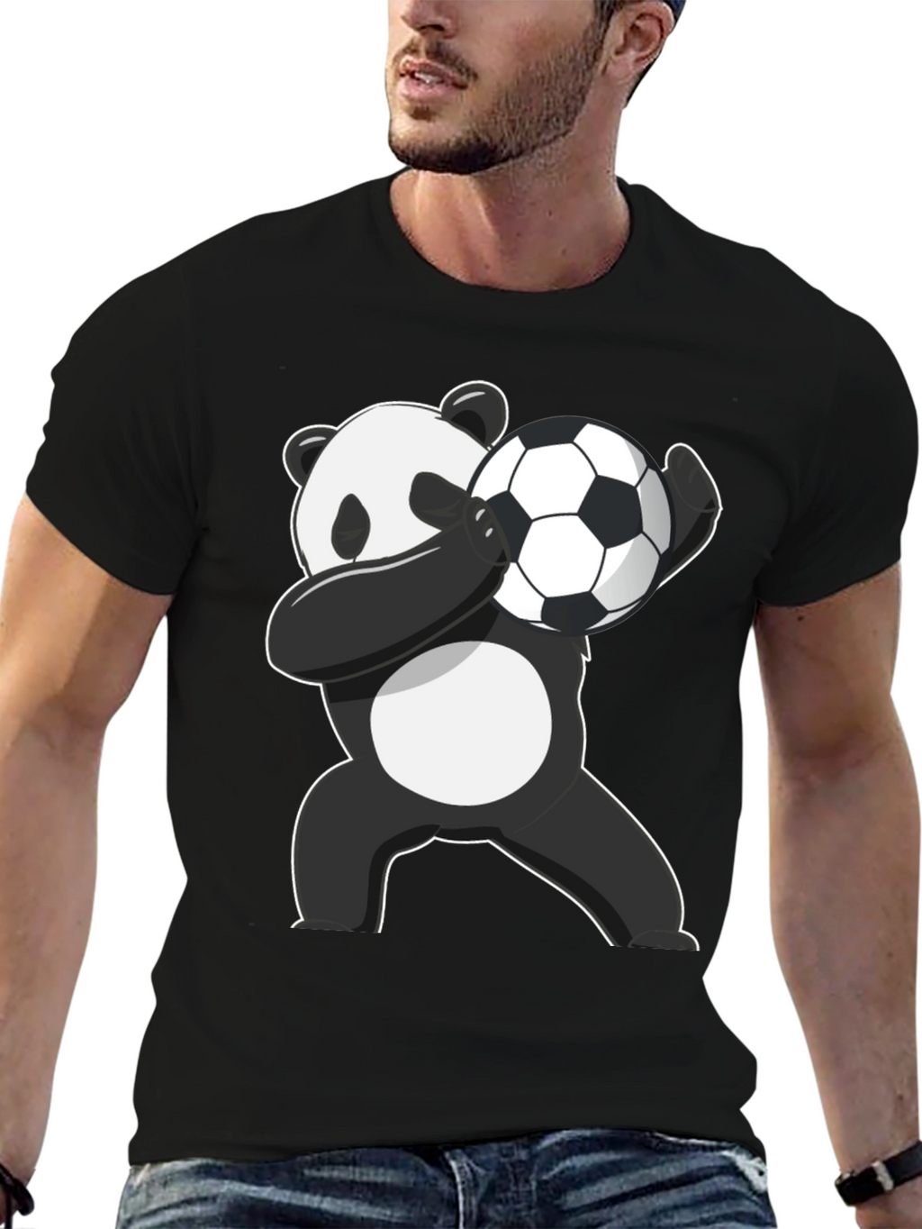 Panda Dabbing Soccer Ball T-Shirt