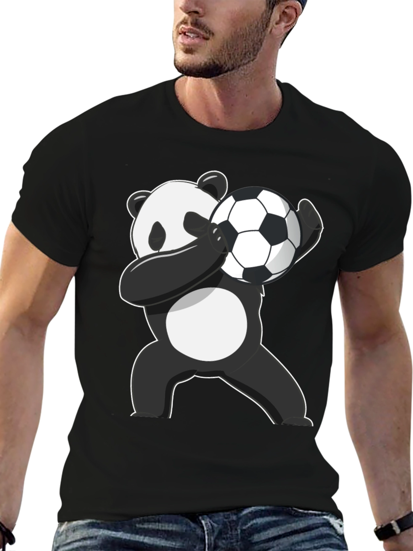 Panda Dabbing Soccer Ball T-Shirt