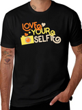 Love Your Selfie Black Graphic T-Shirt