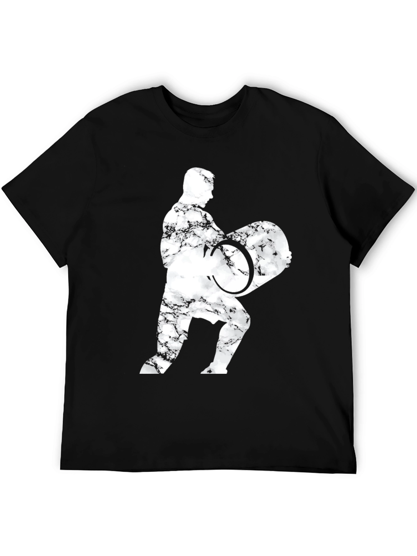Weightlifter Graphic Tee - Black Cotton Blend
