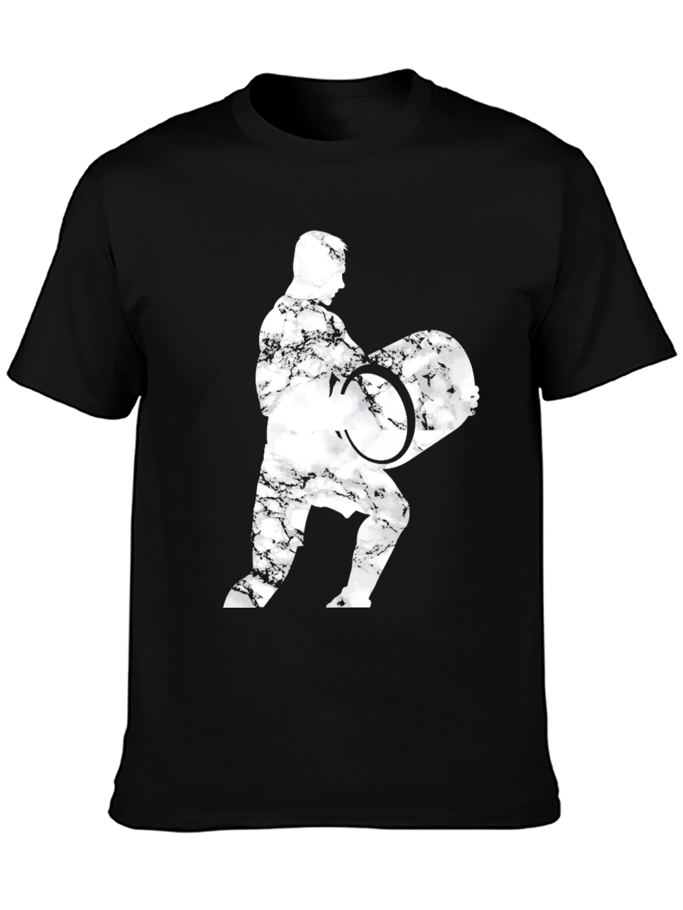Weightlifter Graphic Tee - Black Cotton Blend