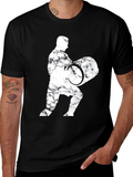 Weightlifter Graphic Tee - Black Cotton Blend