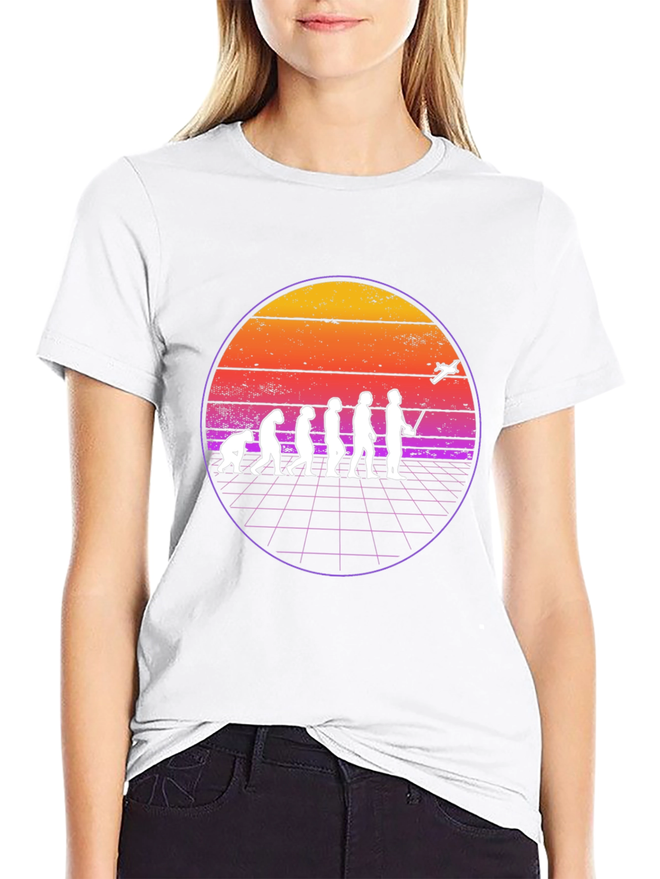 Evolution of Flight T-Shirt - Retro Pilot Design