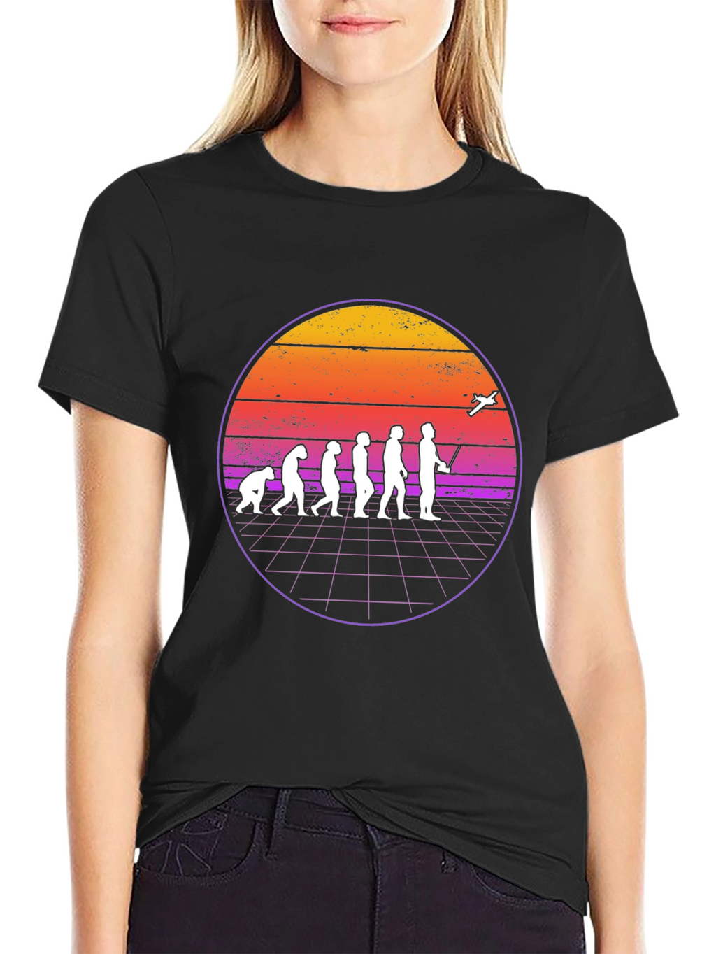 Evolution of Flight T-Shirt - Retro Pilot Design