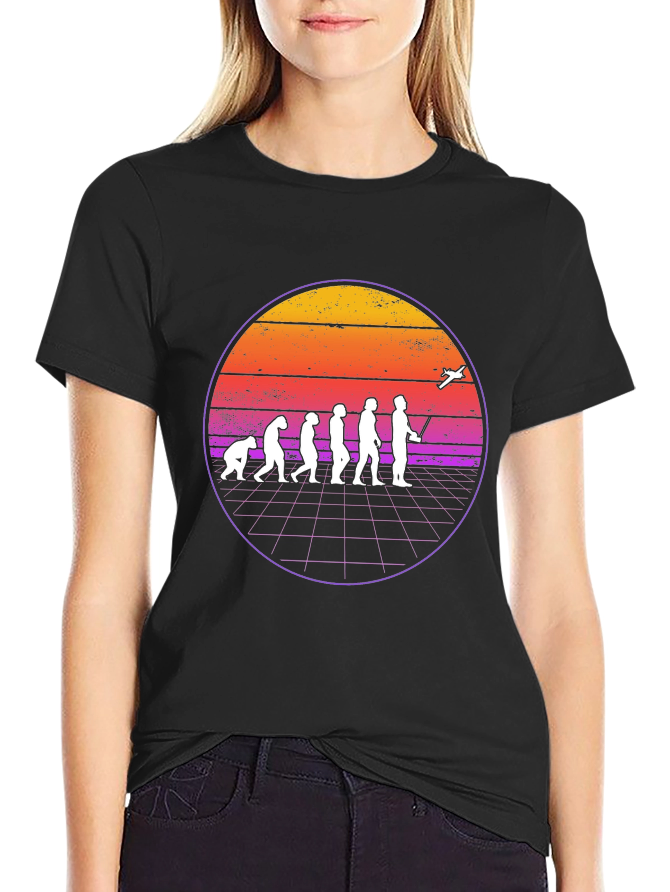 Evolution of Flight T-Shirt - Retro Pilot Design