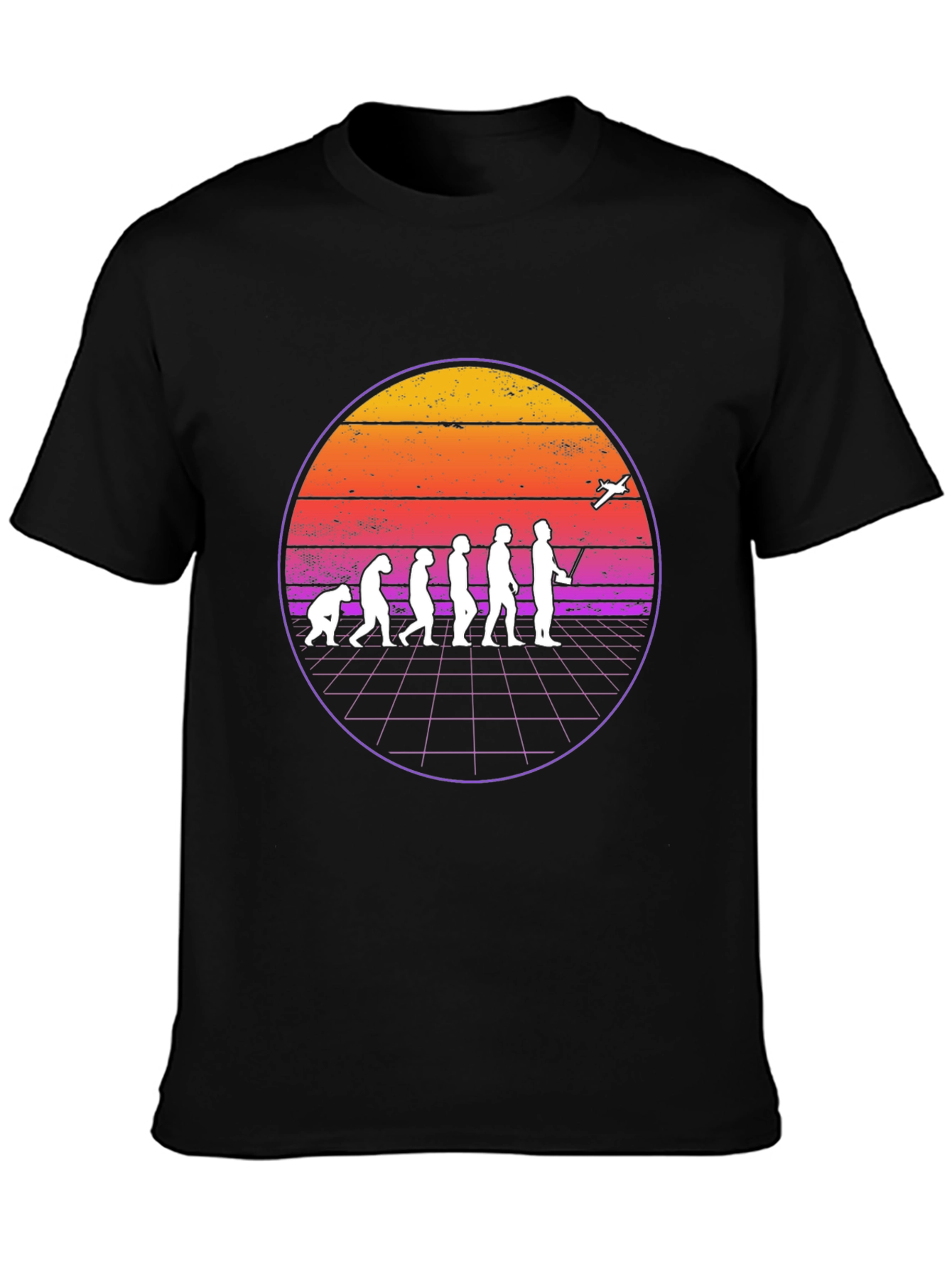 Evolution of Flight T-Shirt - Retro Pilot Design