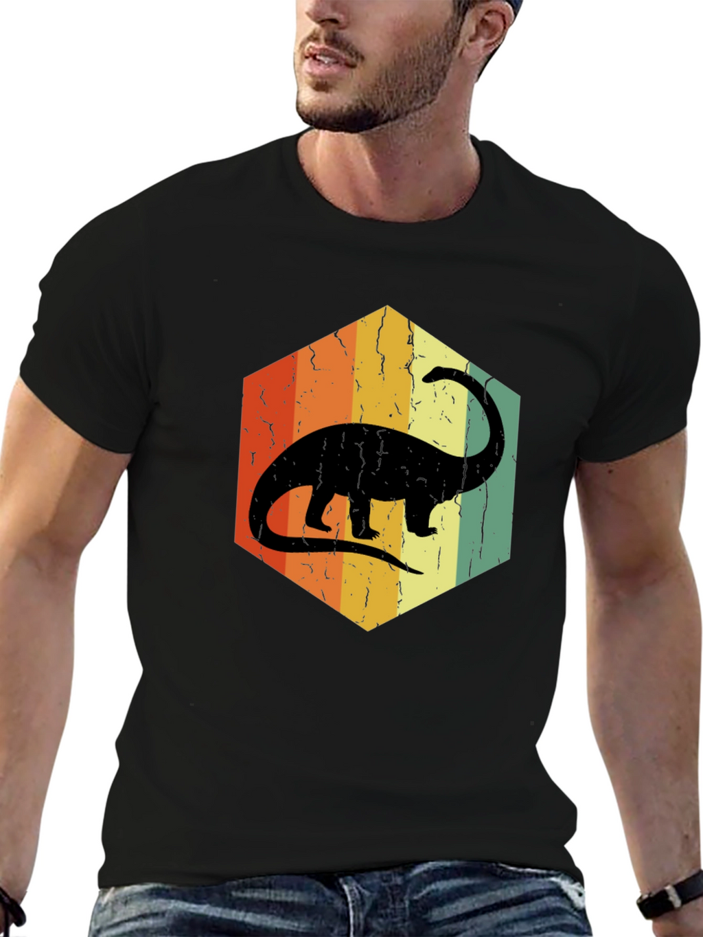 Retro Dinosaur Graphic T-Shirt