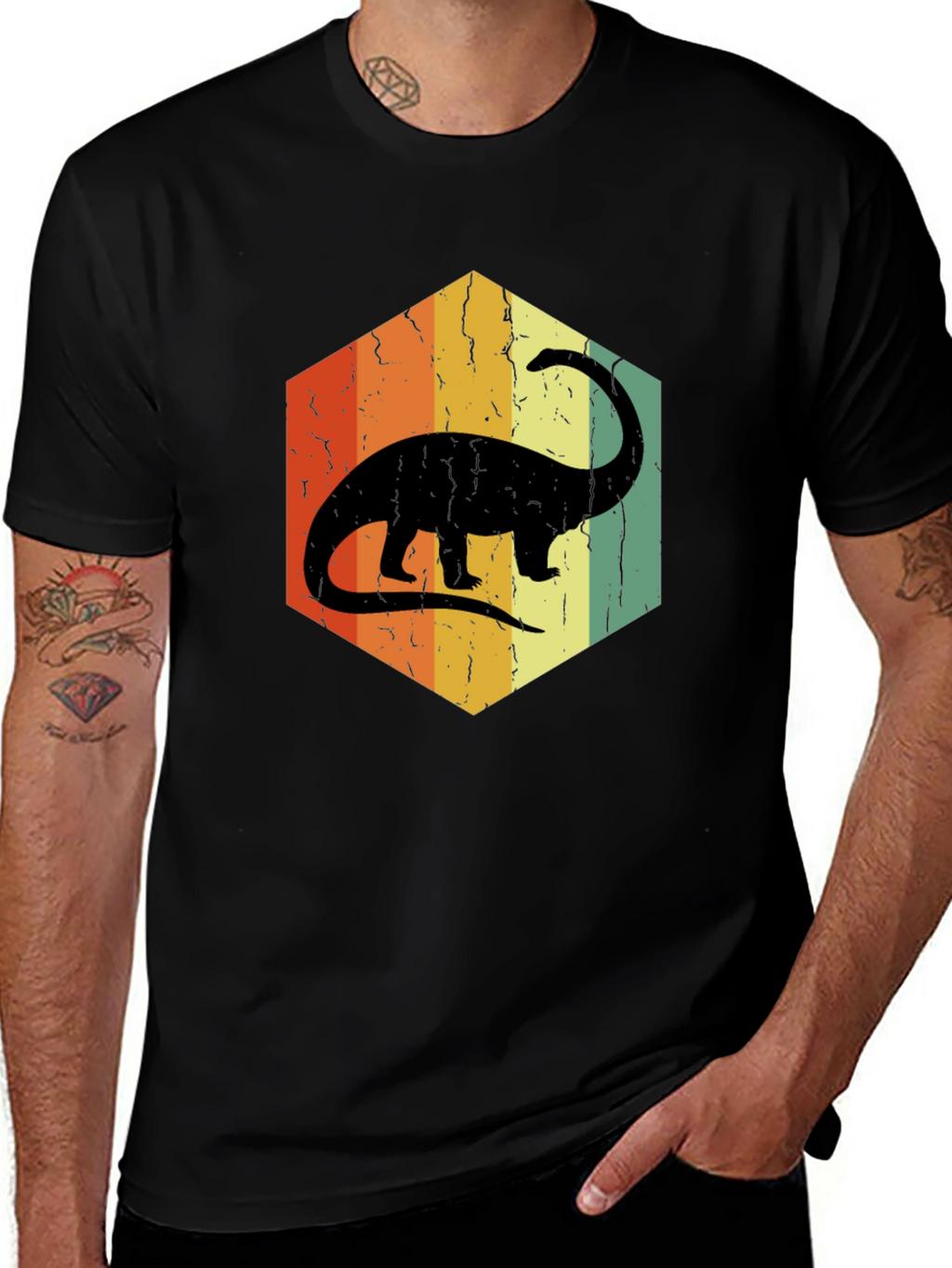 Retro Dinosaur Graphic T-Shirt