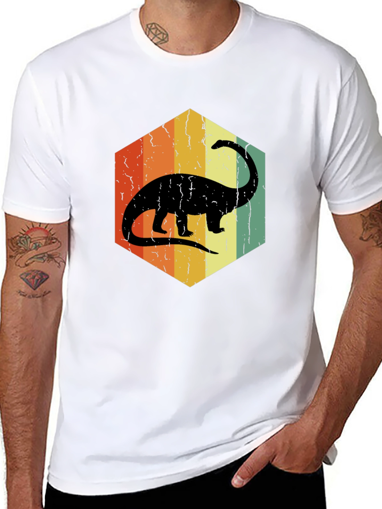 Retro Dinosaur Graphic T-Shirt