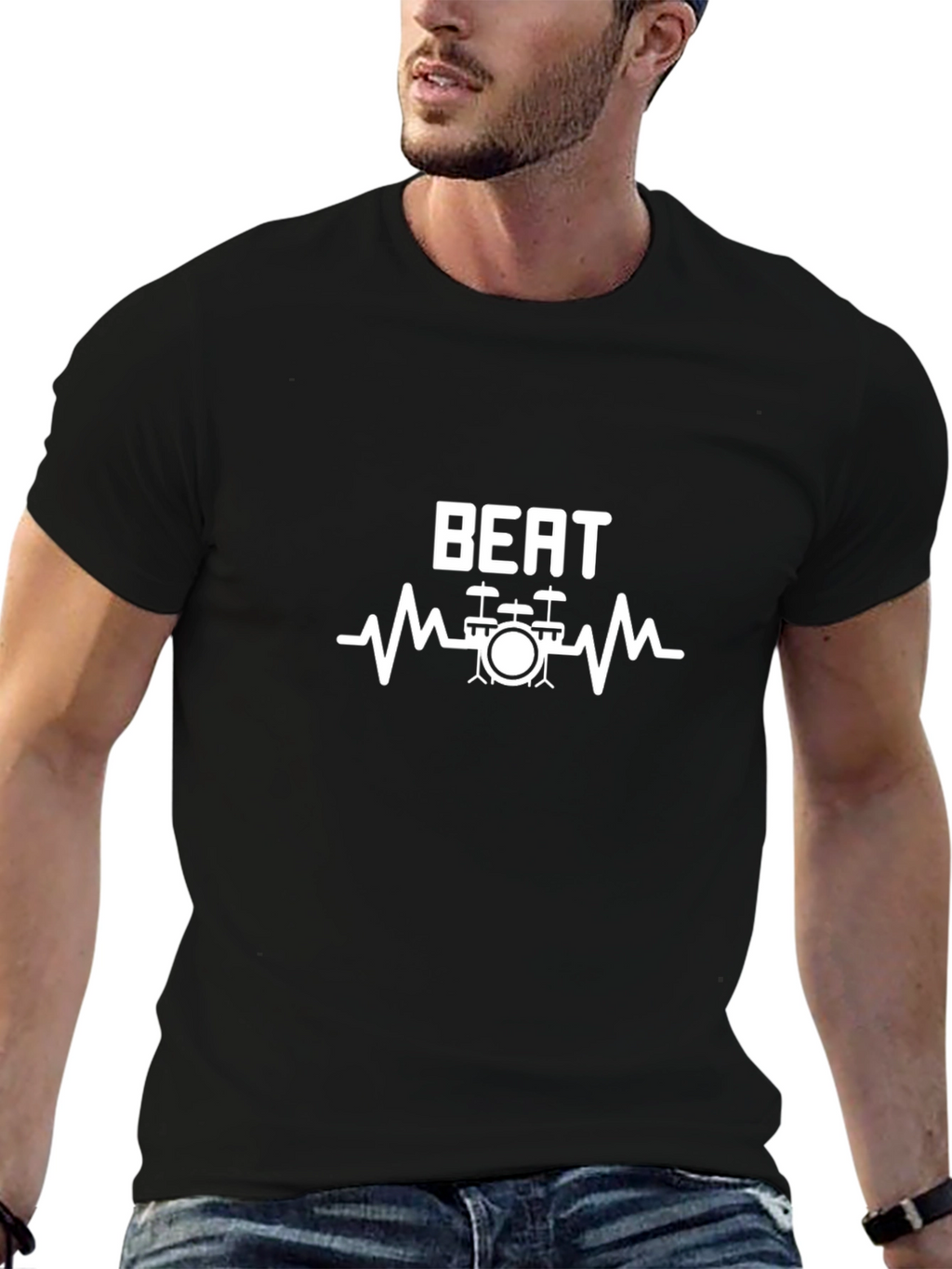 Beat Drum Heartbeat Graphic Tee