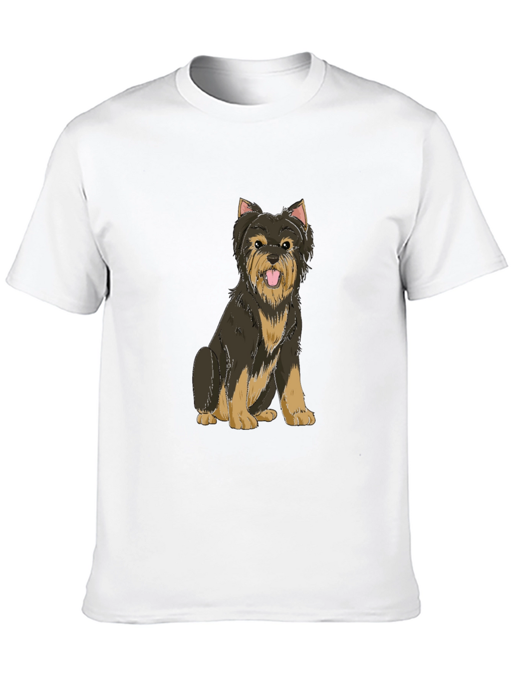 Yorkie Dog Graphic Black T-Shirt