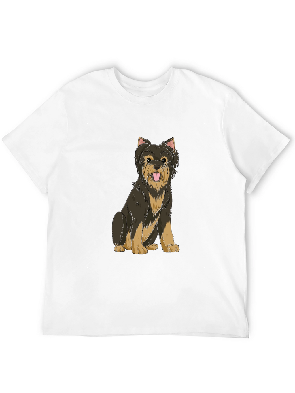 Yorkie Dog Graphic Black T-Shirt