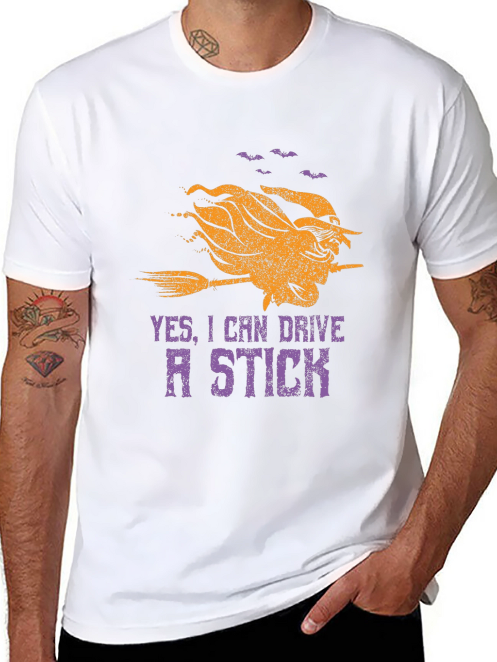 Witch Ride Stick T-Shirt Halloween Tee
