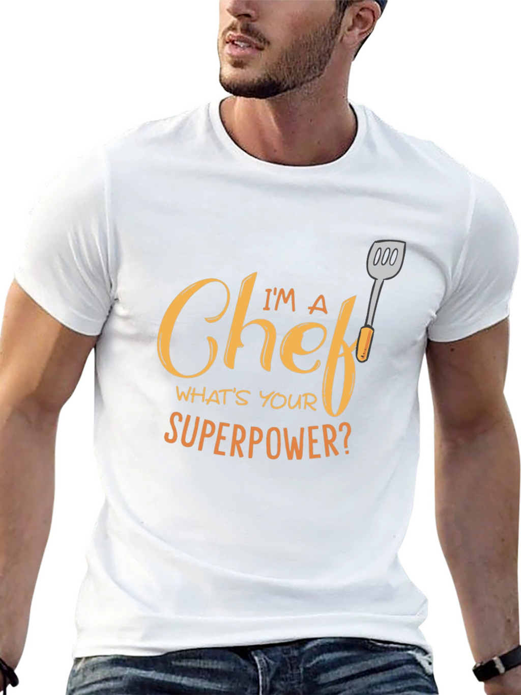 Chef Superpower Graphic Tee - Black Cotton T-Shirt