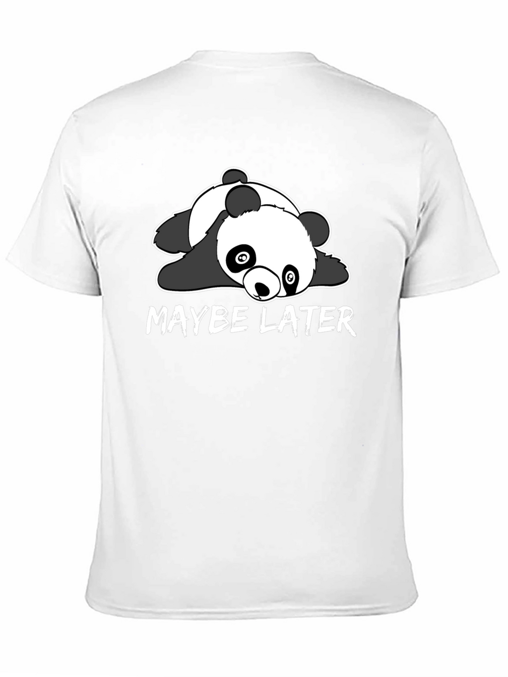 Maybe Later Panda Graphic T-Shirt - Black