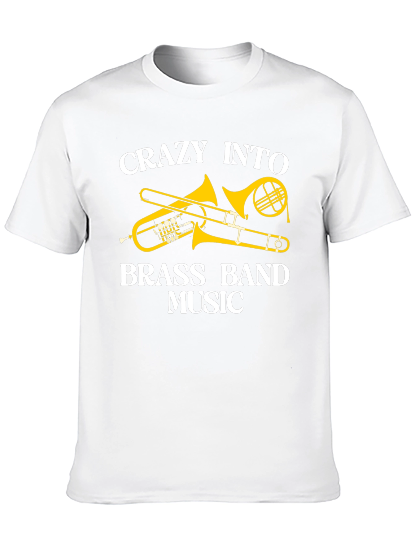 Crazy Into Brass Band Music Black T-Shirt