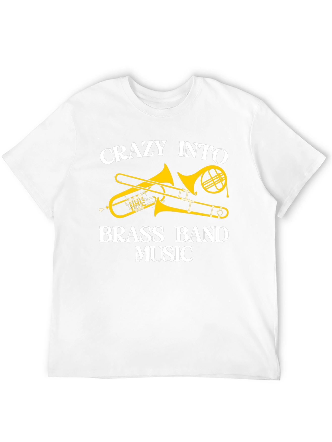 Crazy Into Brass Band Music Black T-Shirt