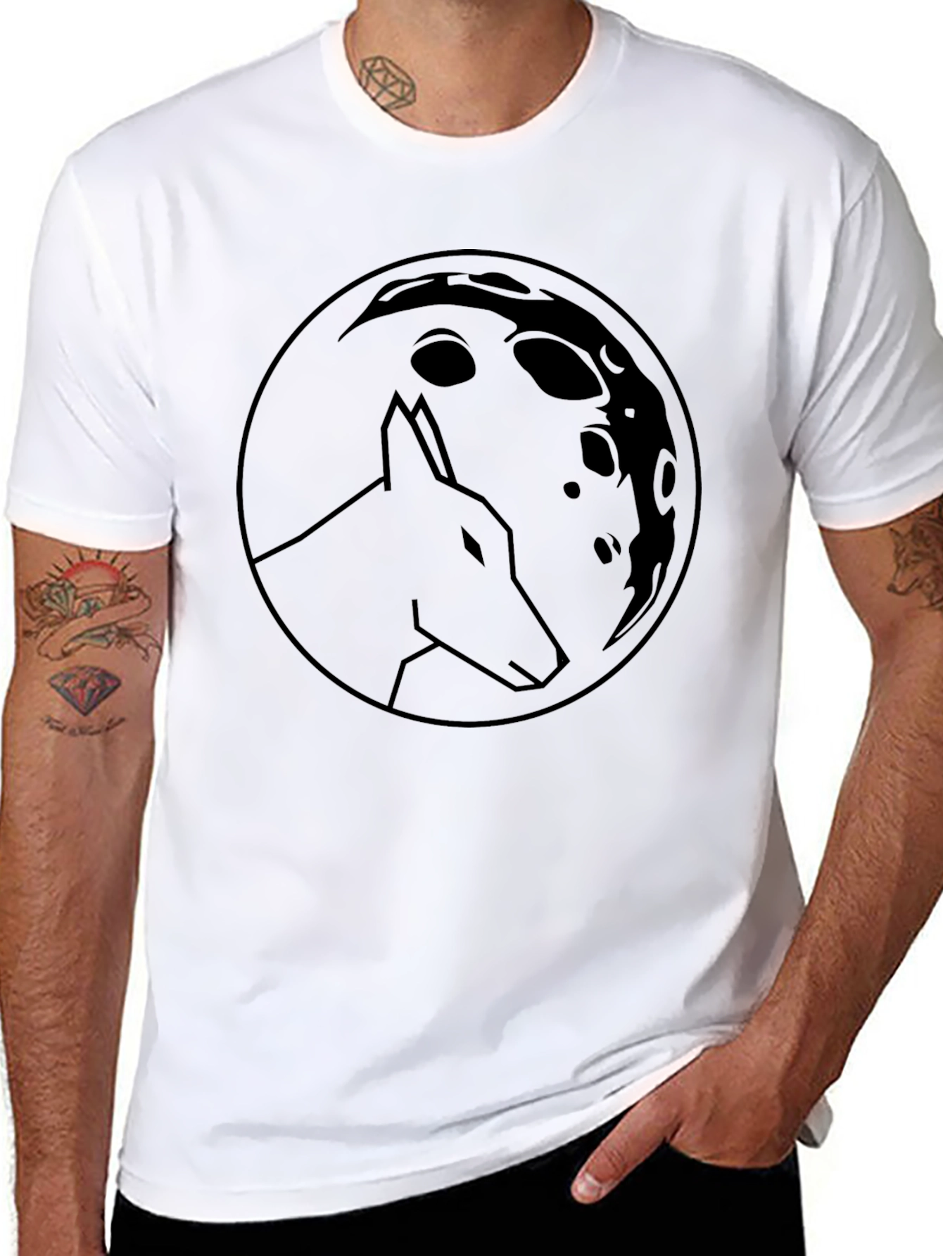 Wolf Moon Graphic Tee - Classic Black