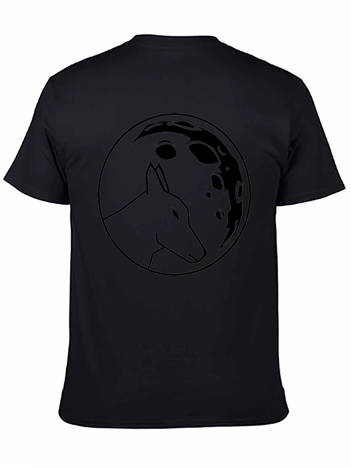 Wolf Moon Graphic Tee - Classic Black