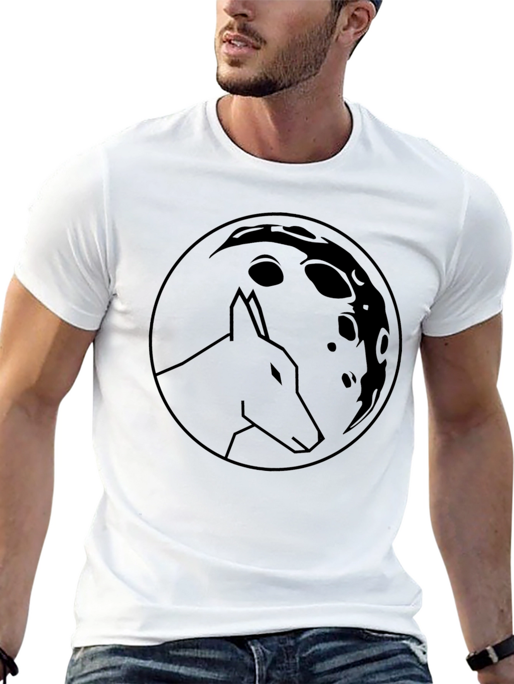 Wolf Moon Graphic Tee - Classic Black