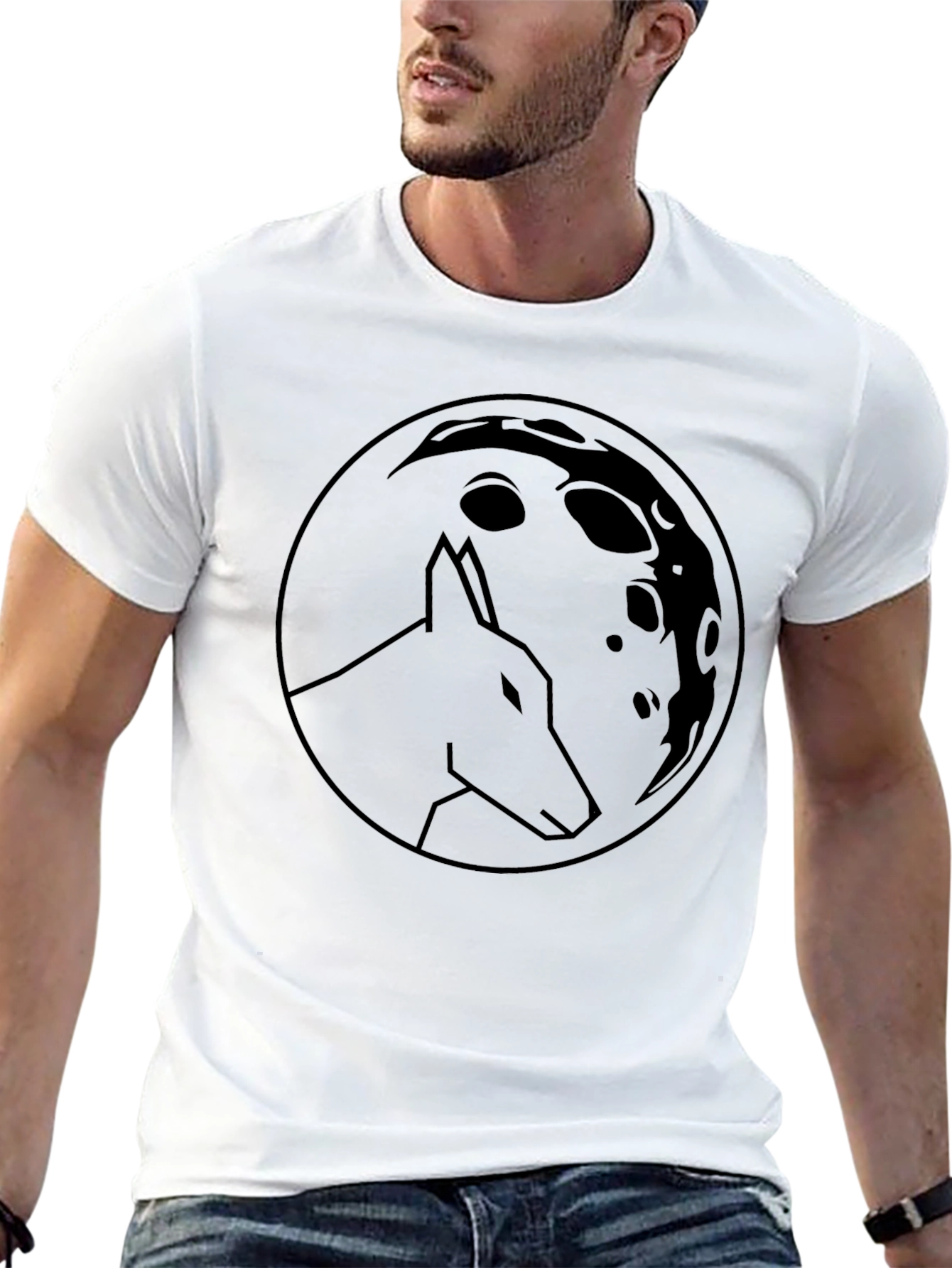 Wolf Moon Graphic Tee - Classic Black