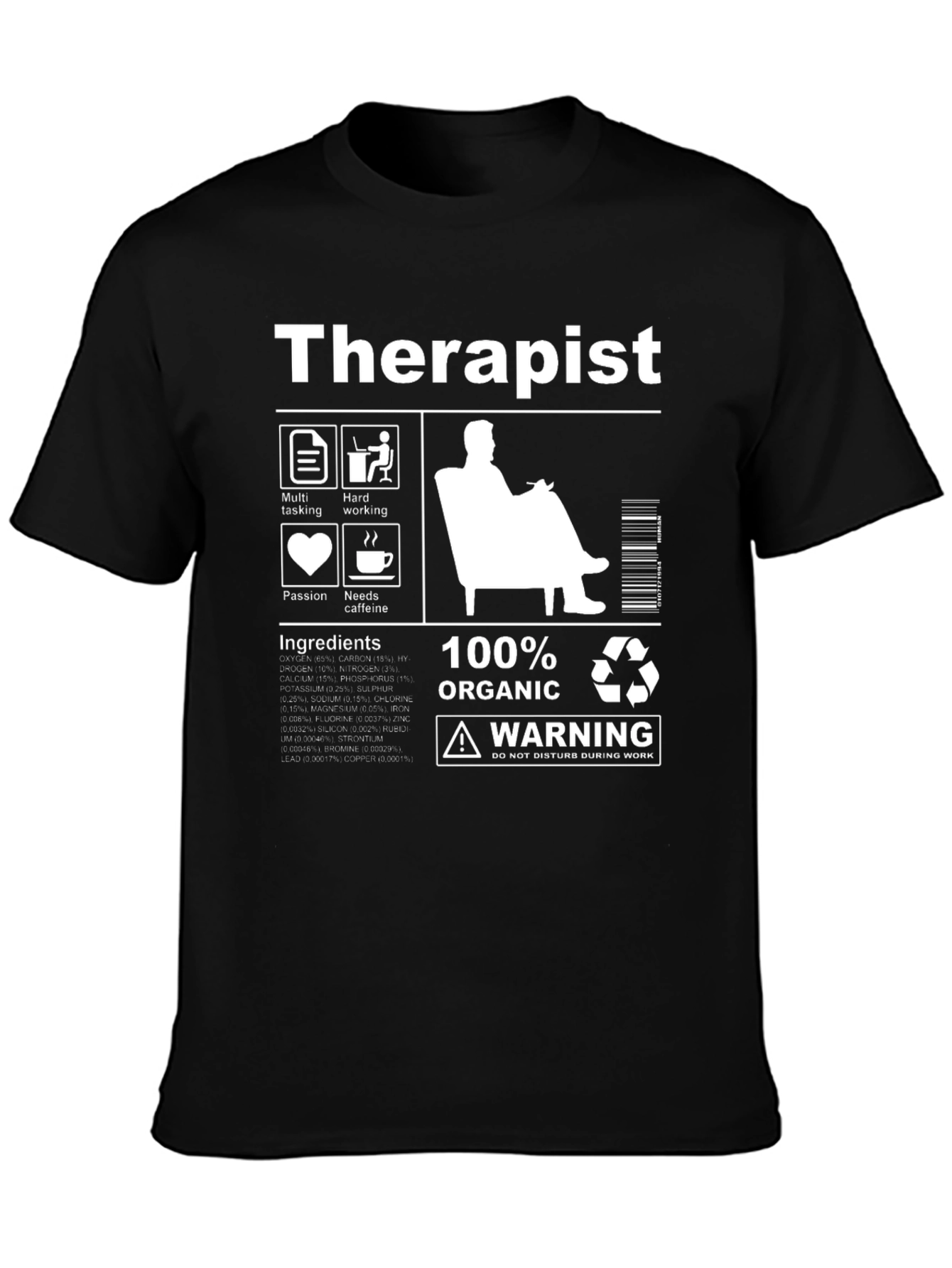 Therapist Organic Ingredients T-Shirt
