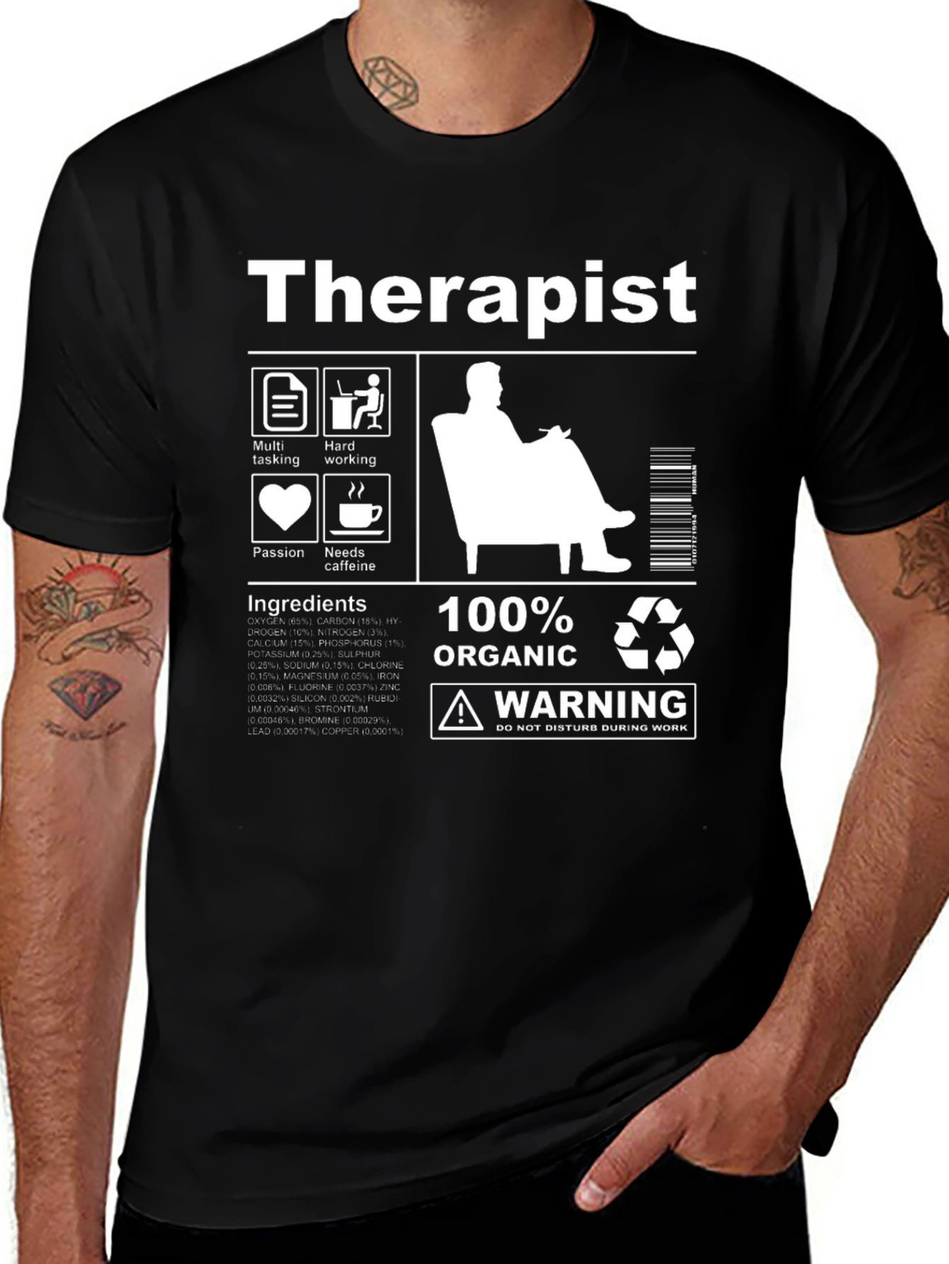 Therapist Organic Ingredients T-Shirt