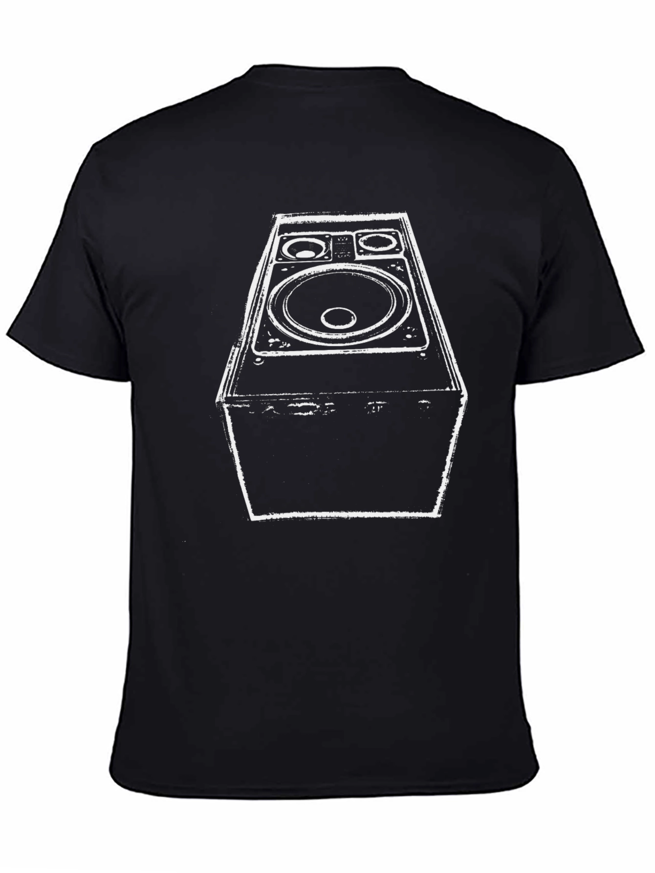 Speaker Graphic Black Tee - Bold Music Statement
