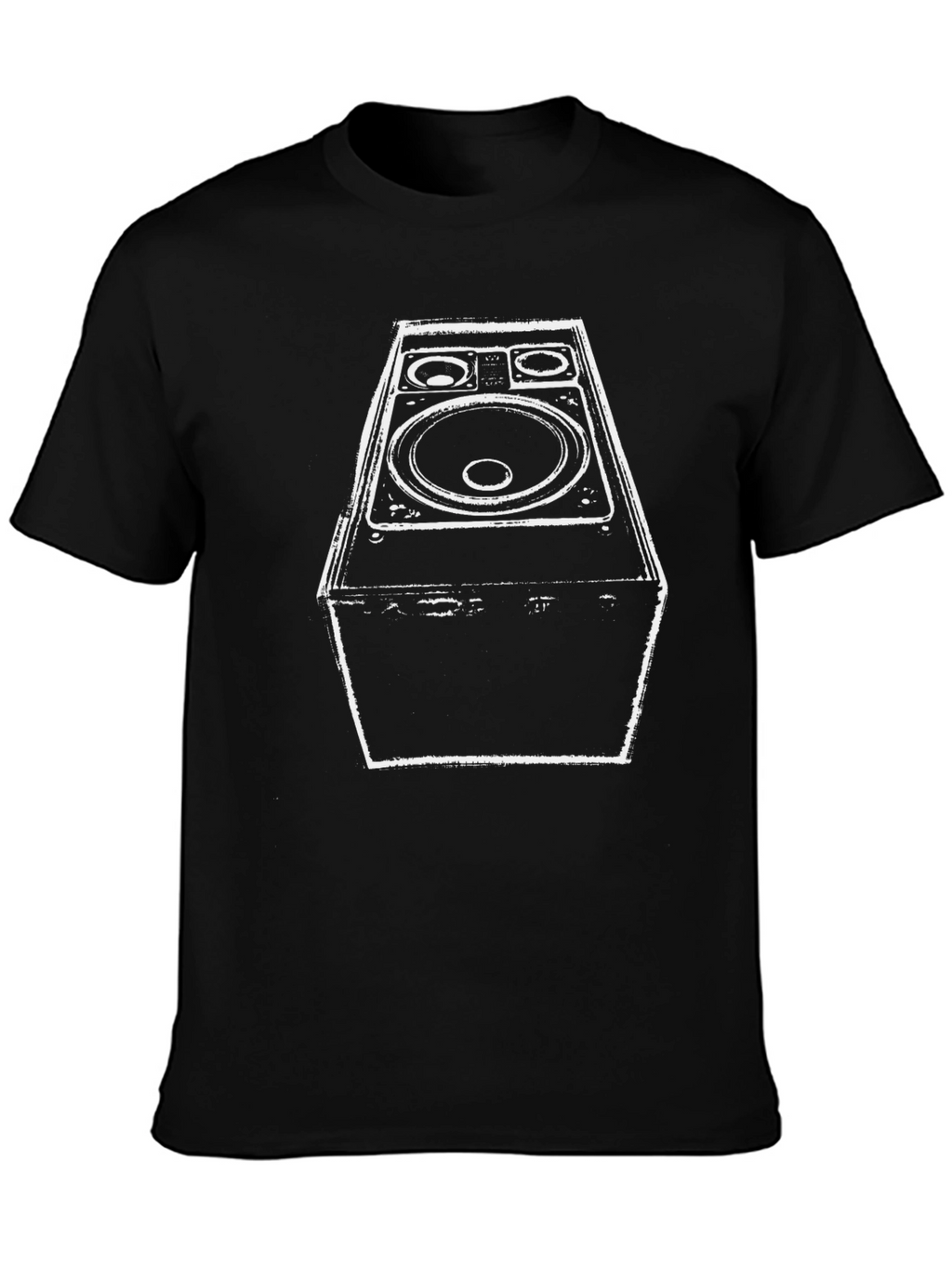 Speaker Graphic Black Tee - Bold Music Statement