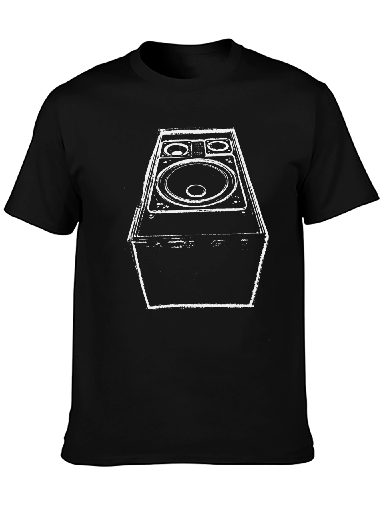 Speaker Graphic Black Tee - Bold Music Statement