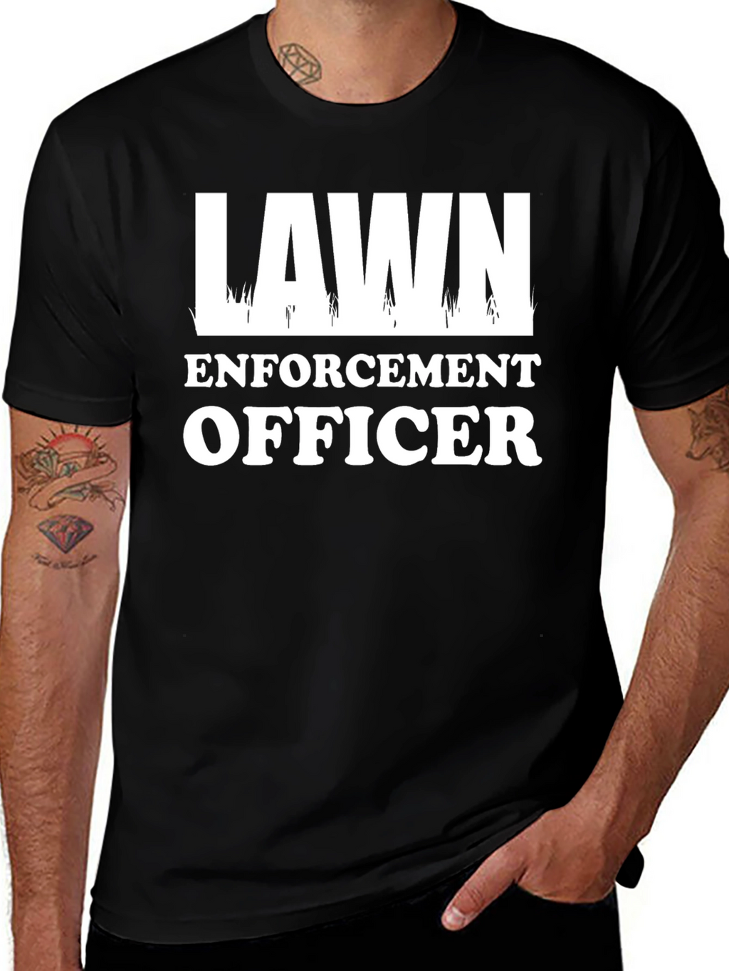 Lawn Enforcement Officer Graphic T-Shirt