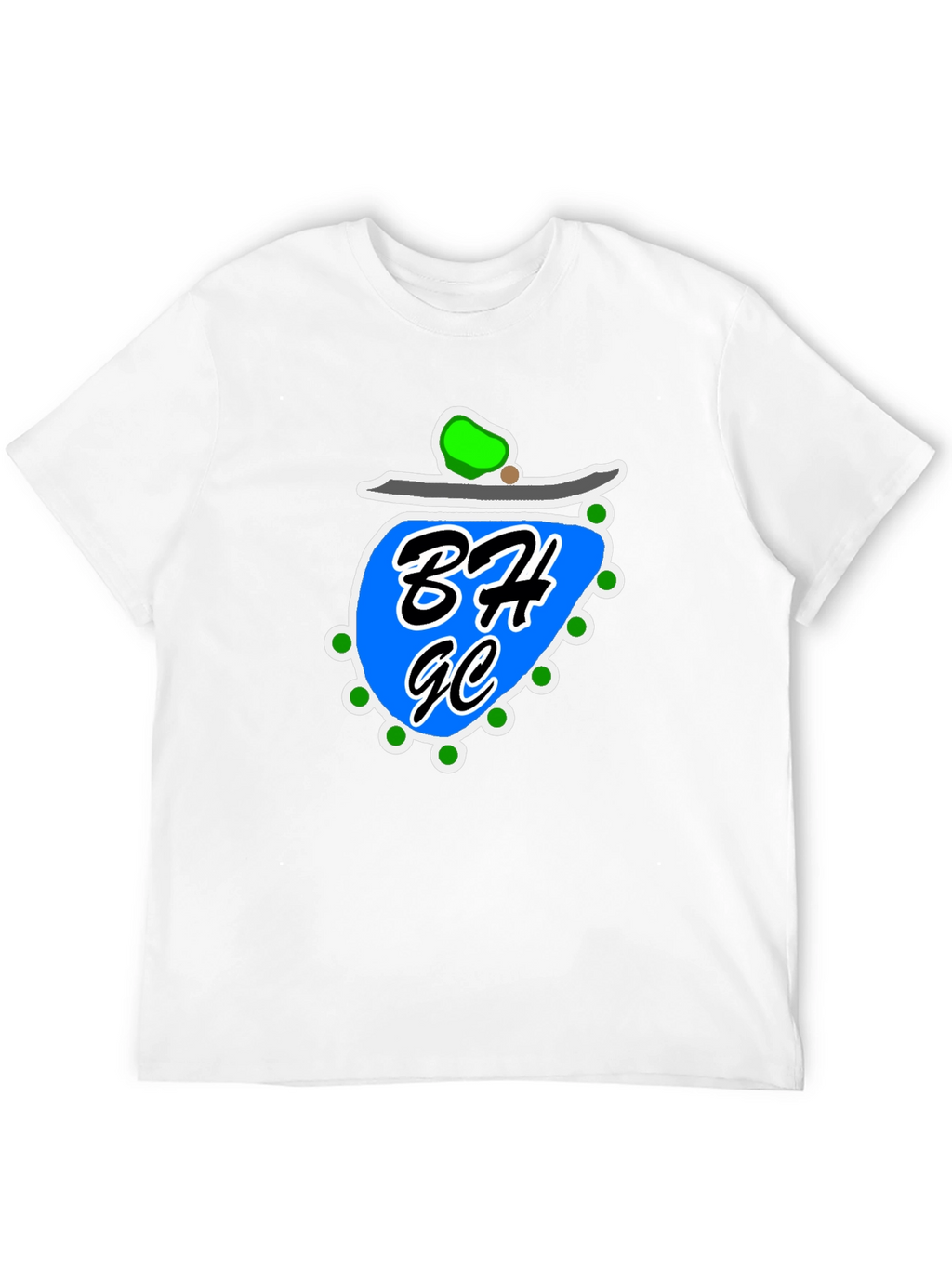 Black Graphic Tee with Blue Design